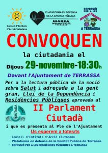 Concentració Lectura Moció Sanitat