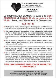 Concentració PDSPT  & Marea Blanca