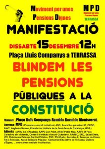 Manifestació "Blindem les Pensions"