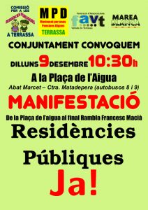 Roda de Premsa "Manifestació Residències Públiques"